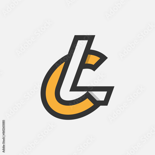 Letter CL or LC Logo, Monogram Logo letter C with L combination, design logo template element, vector illustration