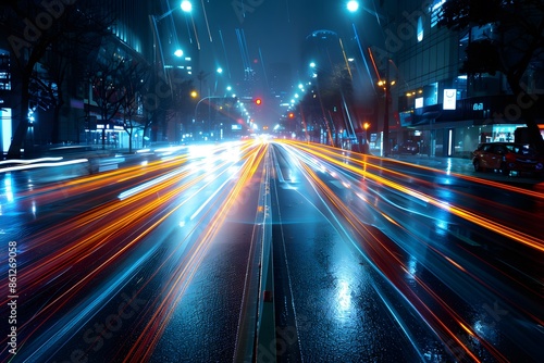 City street night lights