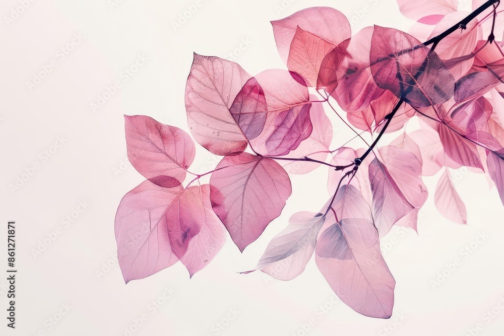 delicate pink leaves in abstract arrangement negative space creating organic shapes soft watercolor effect blending with bold graphic lines delicate pink leaves in abstract arrangement negative space creating organic shapes soft watercolor effect blending with bold graphic lines