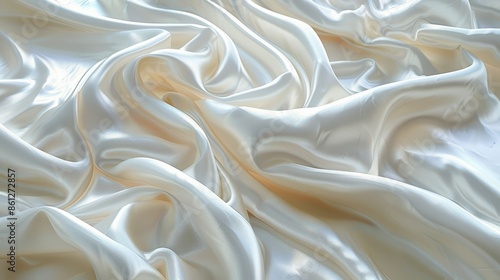 Luxurious Crumpled Satin Fabric Background for Elegant Bedding