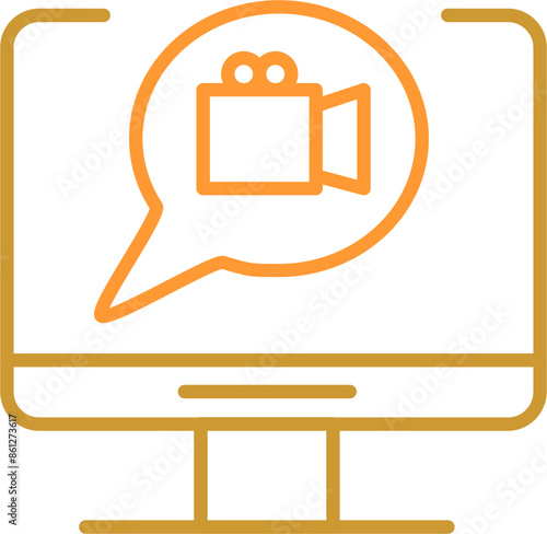 Video Communication Vector Icon