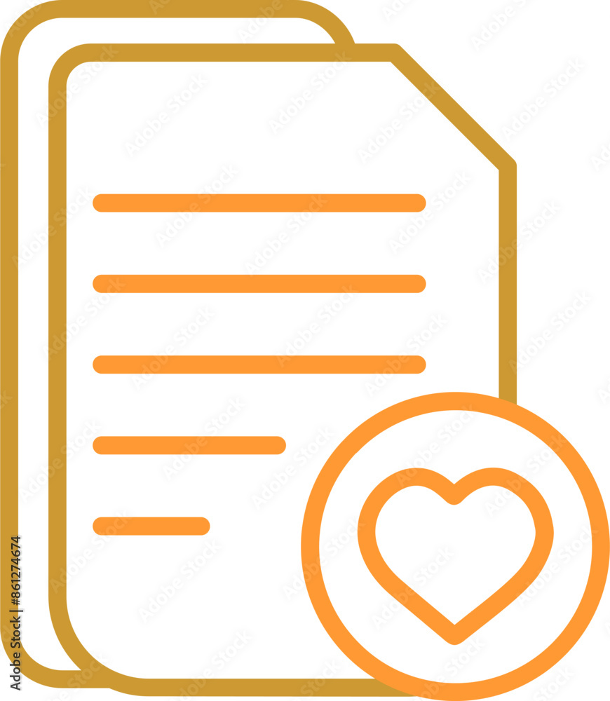 Favourite Document Vector Icon Favourite Document Vector Icon