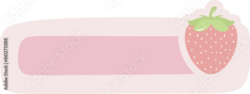 Fruit label text box cute name tag background