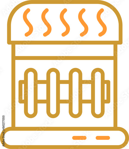 Gas Heater Vector Icon