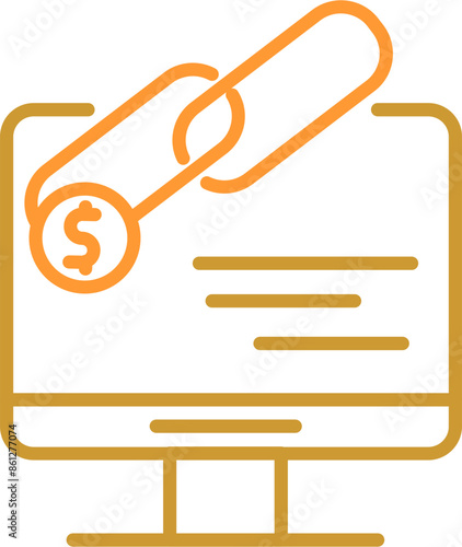 Link Sales Vector Icon