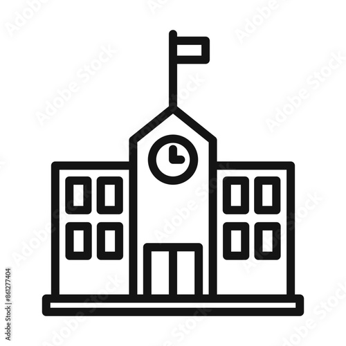 Schoolhouse Icon Ideal for Education and Learning