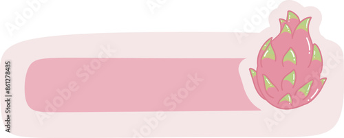 Fruit label text box cute name tag background