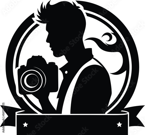 photographer silhouette logo 