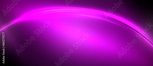 Neon glowing circle rays, light round lines in the dark, planet style neon wave lines. Energetic electric concept design for wallpaper, banner, background