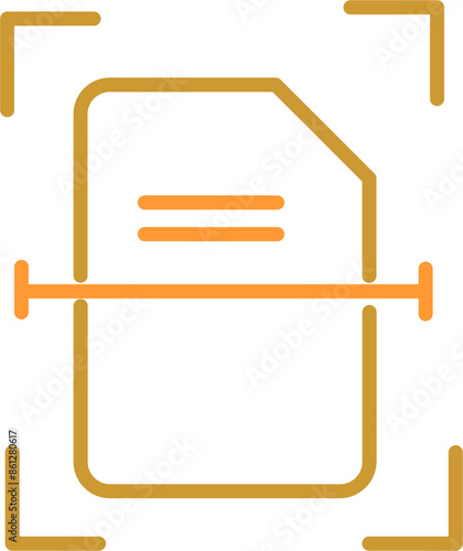 Scanning Document Vector Icon