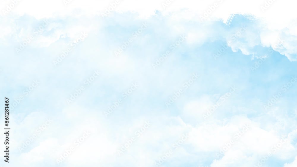 Moving down clouds motion graphic on blue sky background. Seamless looping animation. Moving down clouds motion graphic on blue sky background. Seamless looping animation.