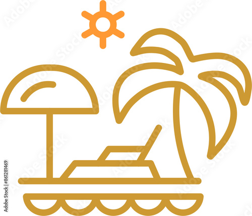Vacation Spots Vector Icon