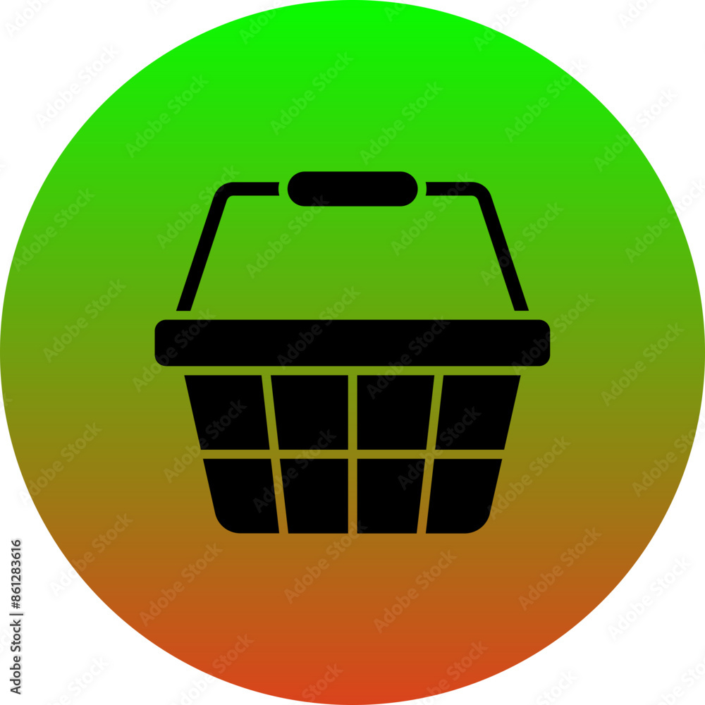 Shopping Bucket Icon Shopping Bucket Icon