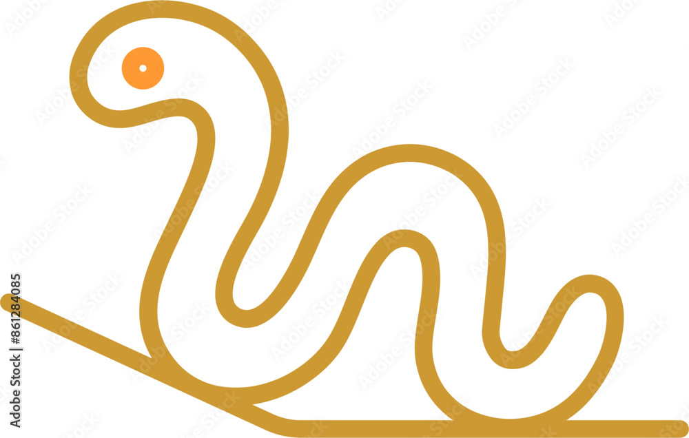 Fototapeta premium Worm Vector Icon