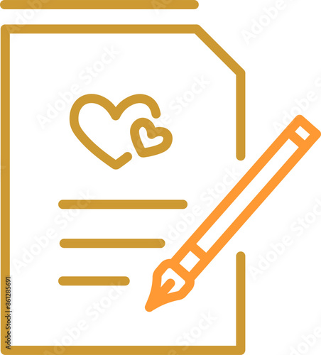 Marriage Contract Vector Icon