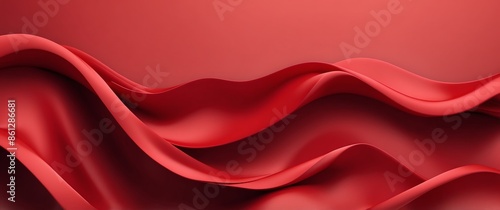 red theme silk laces wave layers solid d abstract background banner with copy space