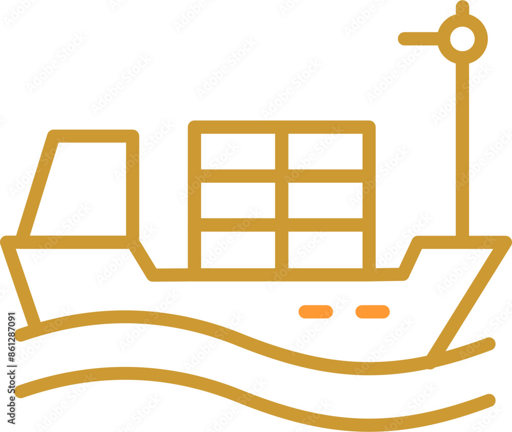 Cargo Ship I Vector Icon Cargo Ship I Vector Icon