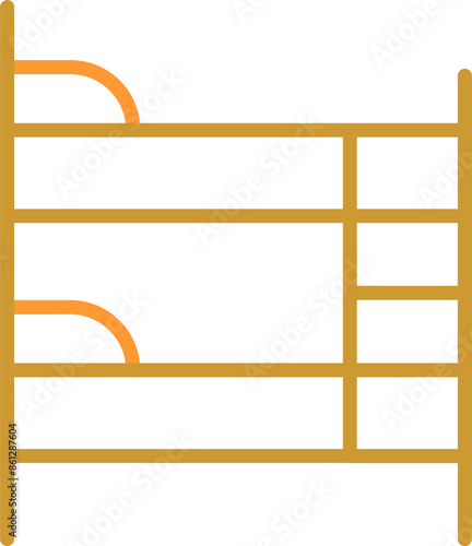 Bunk bed Vector Icon