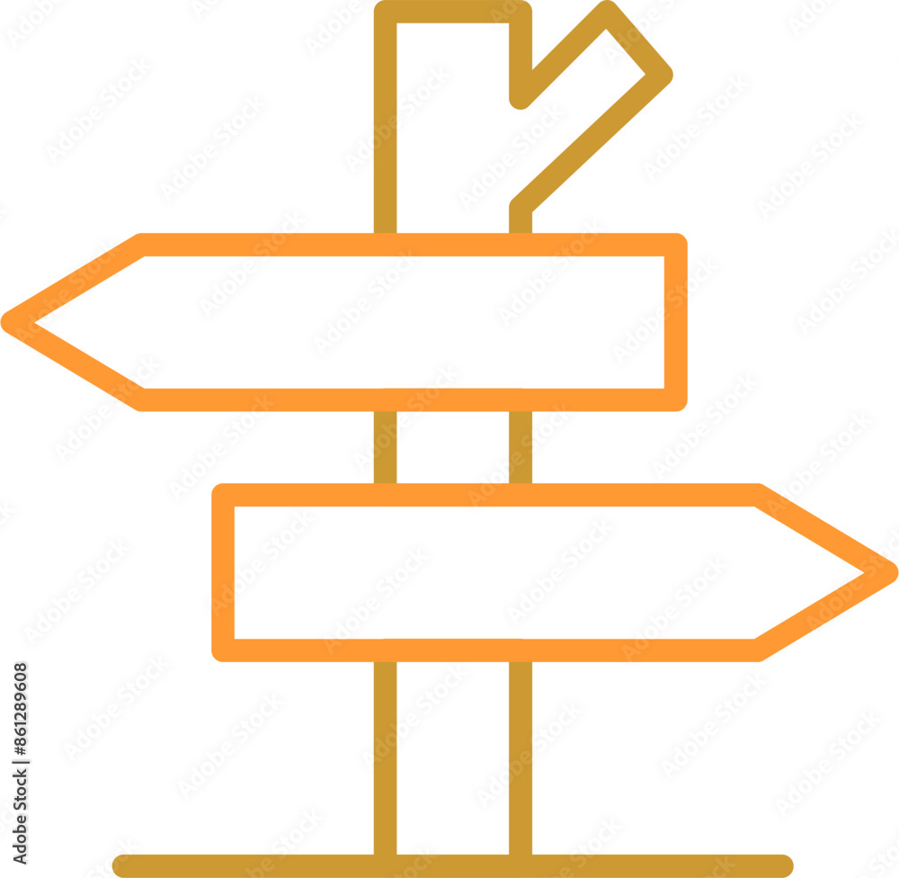 Fototapeta premium Road Sign Vector Icon
