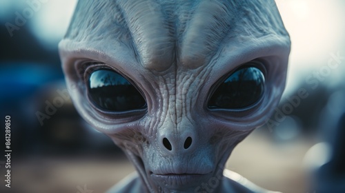 A close-up image of an alien