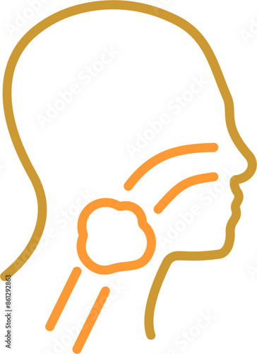 Throat Cancer Vector Icon