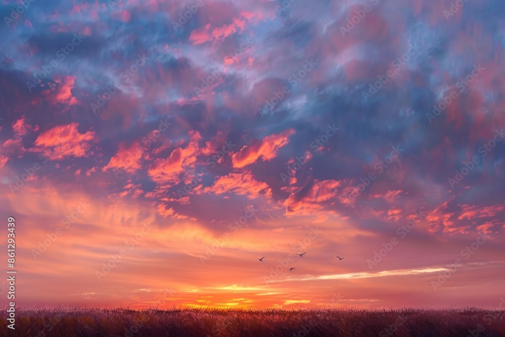 Fototapeta premium Big Skies with color from sunset