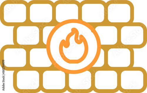 FireWall Vector Icon