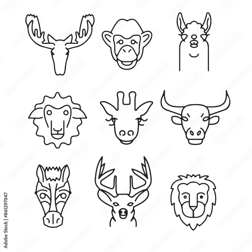 Obraz premium vector animal icon