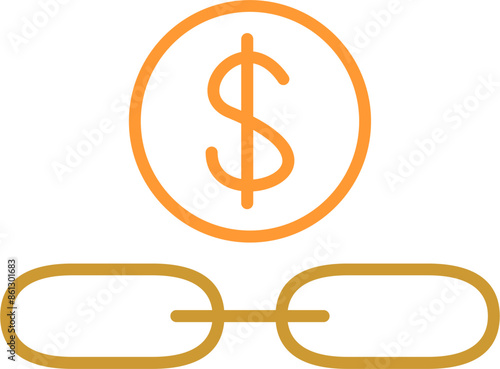 Link Sales Vector Icon