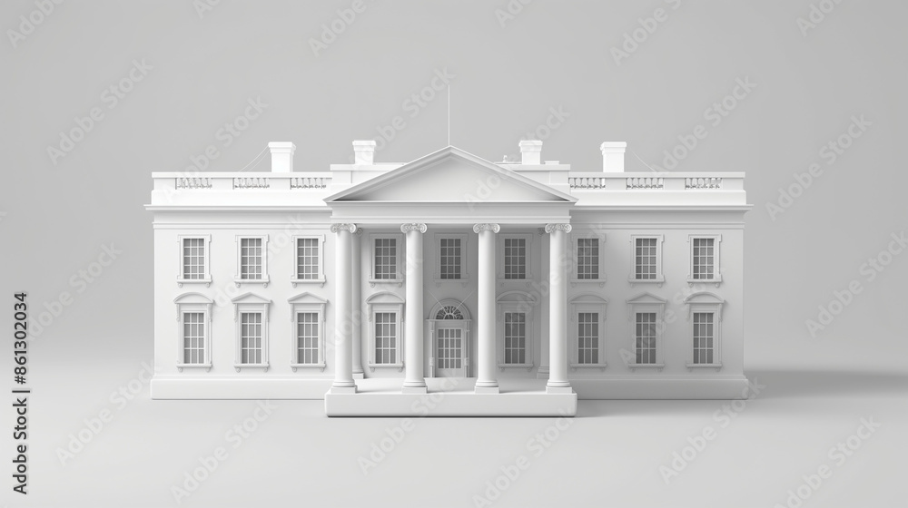 white house mockup, 3d render of a building, capitol building city, white building with columns white house mockup, 3d render of a building, capitol building city, white building with columns