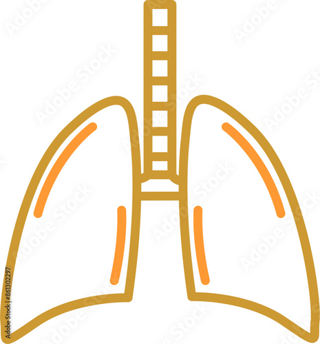 Lungs Vector Icon