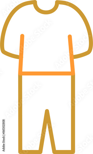 Pyjamas Suit Vector Icon