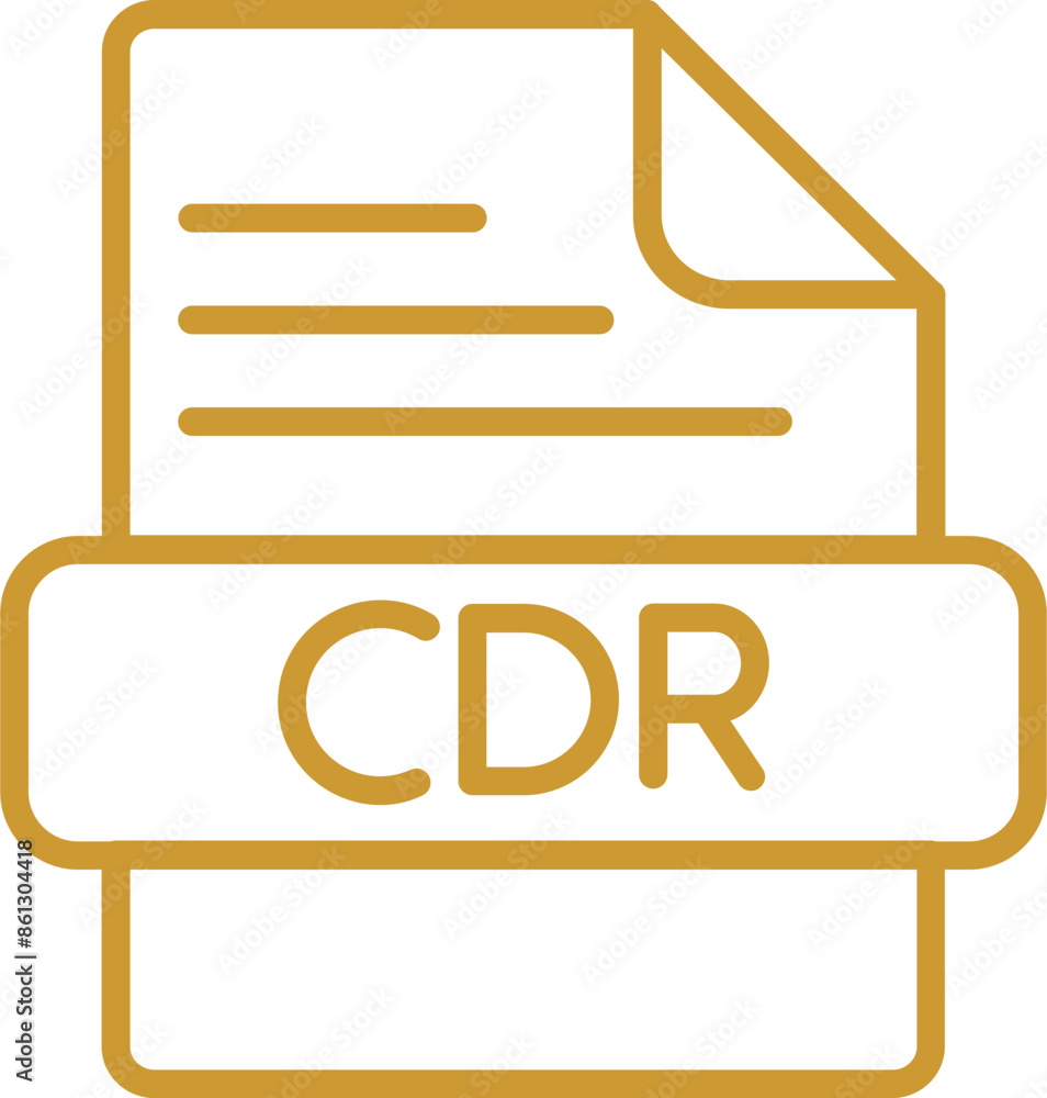 CDR Vector Icon CDR Vector Icon