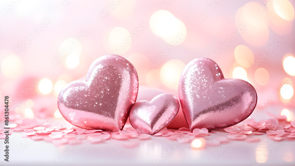Romantic background with hearts Romantic background with hearts