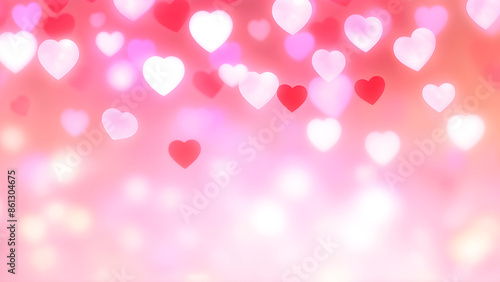 Romantic background with hearts © Jasur