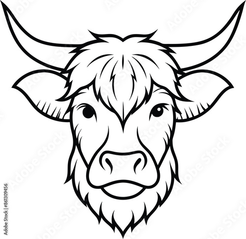 illustration of a cow head