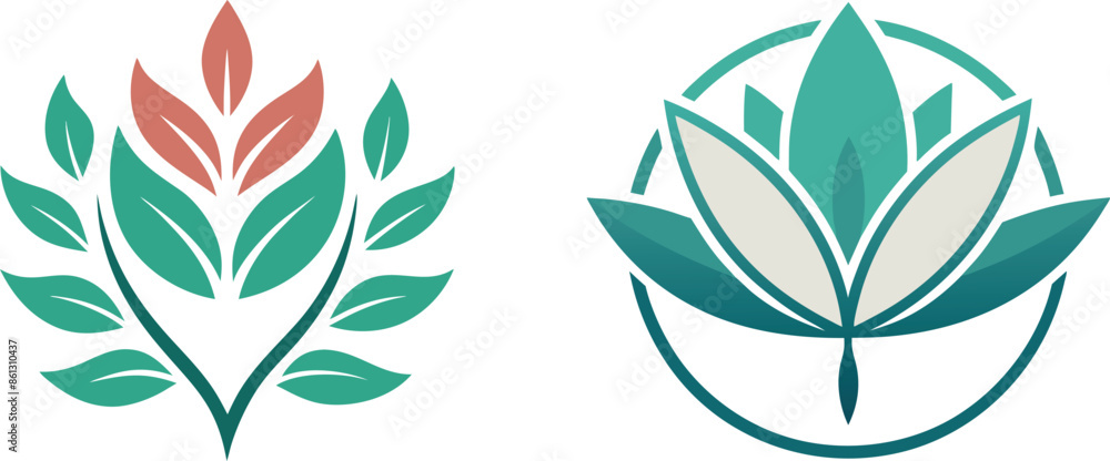 Flower logo vector art illustration.
Flower logo vector art illustration.