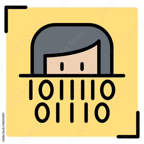 Face scanning icon