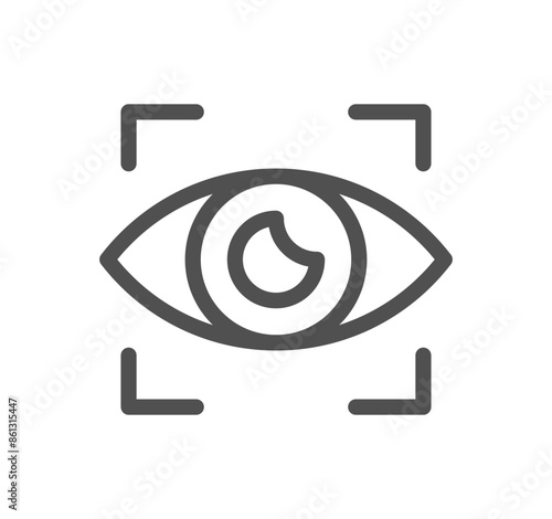 Biometric related icon outline and linear vector.	
