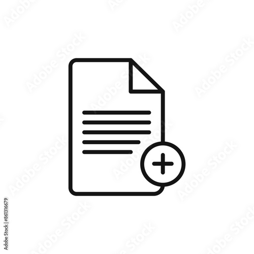 New Document Addition Icon Perfect for File Management
