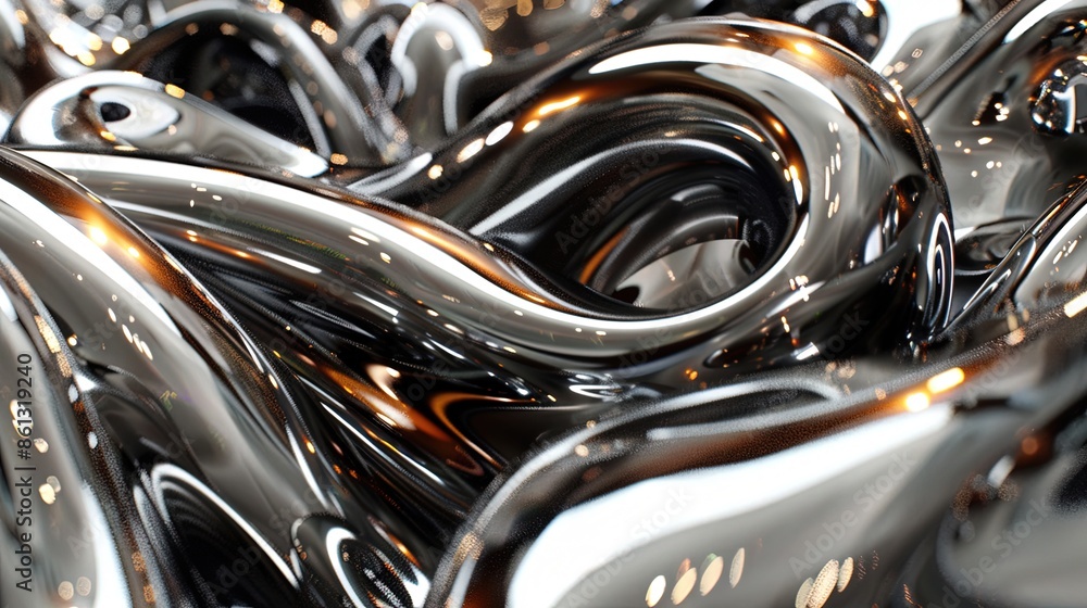 Silver chrome liquid wavy texture, Chrome background or smooth metal foil. Shiny gradient effect fluid motion and movement. 3d chrome texture. Silver chrome liquid wavy texture, Chrome background or smooth metal foil. Shiny gradient effect fluid motion and movement. 3d chrome texture.