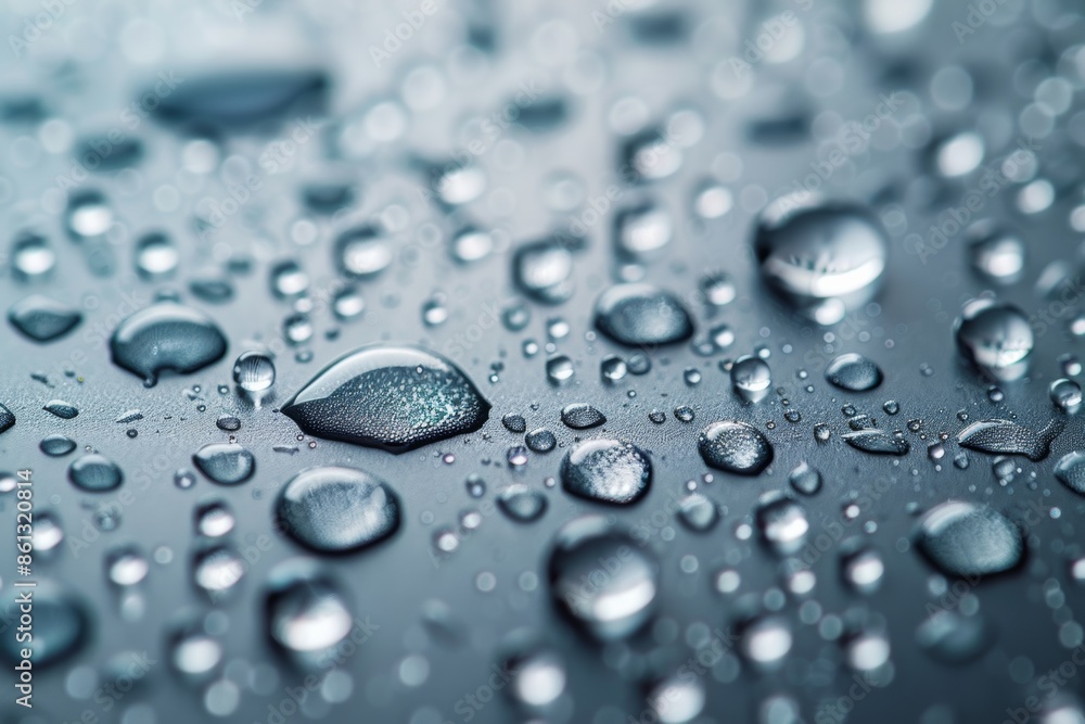 Drops of water on a color background. Grey. Toned. Drops of water on a color background. Grey. Toned.