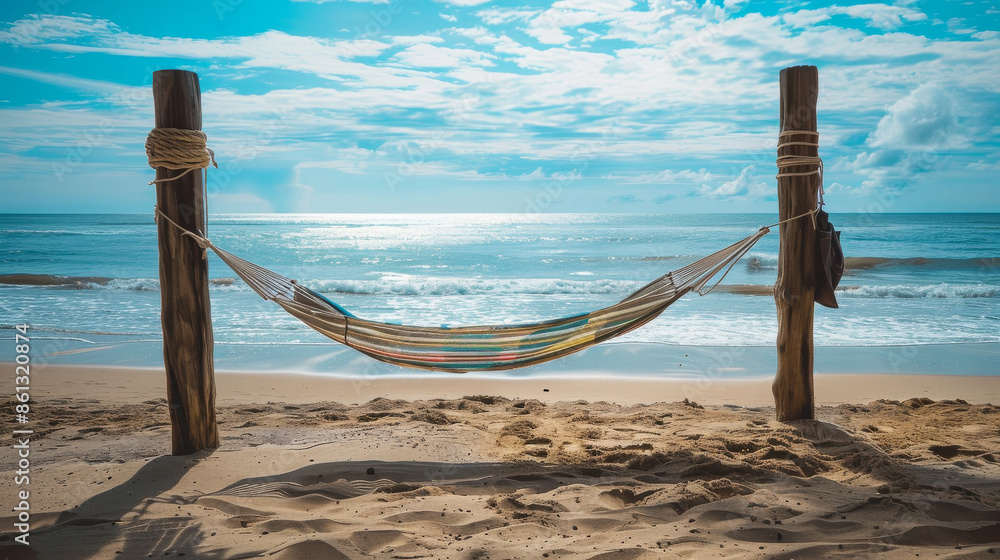 Obraz premium Peaceful Hammock on Beach