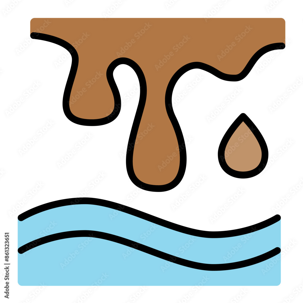 Water pollution icon Water pollution icon