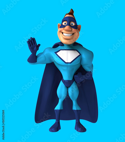 Fun 3D cartoon superhero