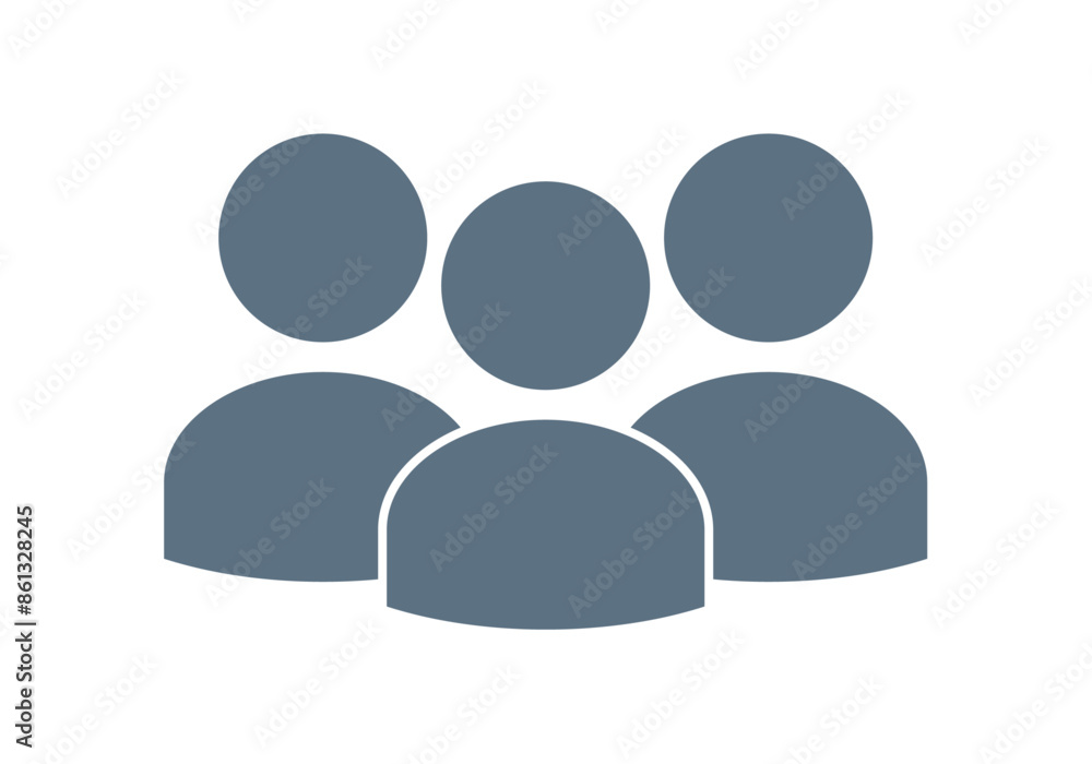 Icono de grupo de personas azul grisaceo Icono de grupo de personas azul grisaceo