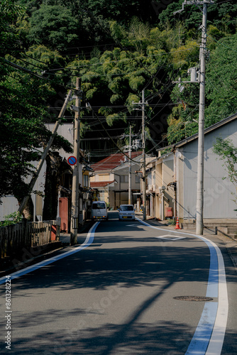 Street Photography with Amazing view of Japanese City and Houses during Summer Season in Maizuru, Kyoto, Japan © Krisna