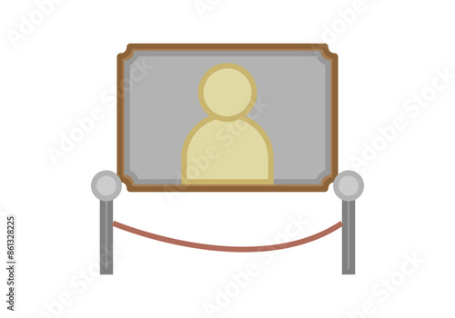 Cuadro con precinto de una galería de arte