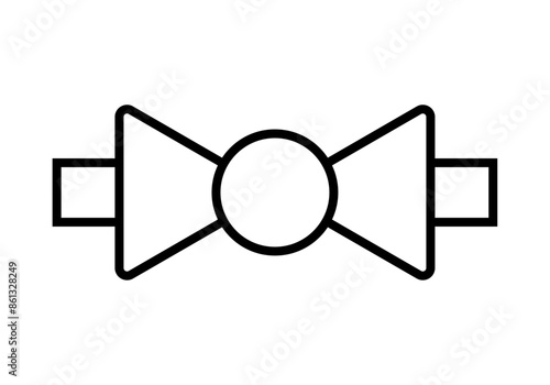 Icono negro de lazo de hombre en fondo blanco