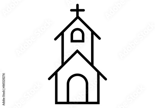 Icono negro de una iglesia católica